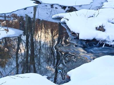 Big Pond Winter Sunrise Reflections