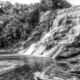 Ithaca Falls & Fall Creek Swirls B&W