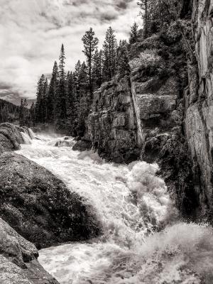 Poudre Falls Black and White Poudre Falls Black and White