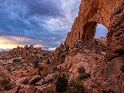 Swirling Clouds and North Window