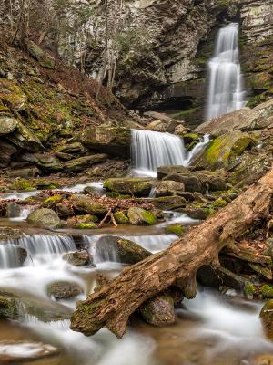 Silky Buttermilk Falls and Log