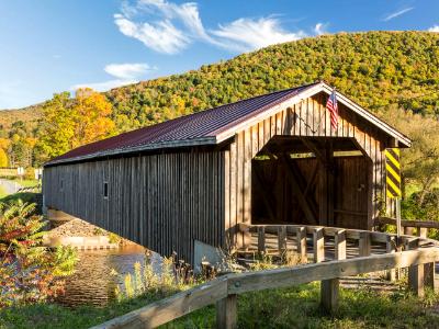 Hamden Covered Bridge in Autumn