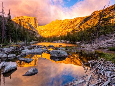 Golden Dream Lake Outlet Sunrise