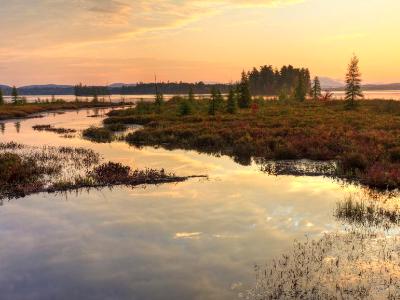 Sunrise on Raquette Lake Inlet (click for full width)