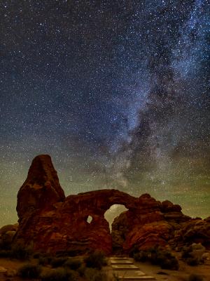Milky Way over Turret Arch Path Milky Way over Turret Arch Path
