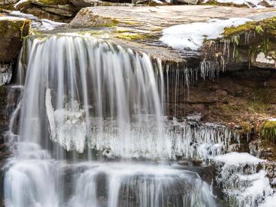 West Kill Falls Icy Closeup