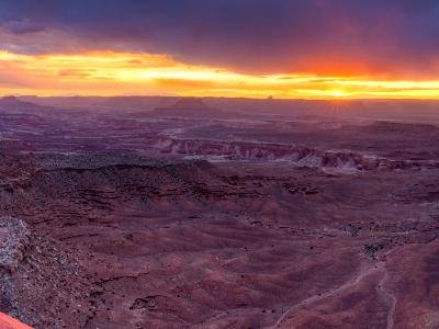 Canyonlands Grand Viewpoint Sunset Panorama