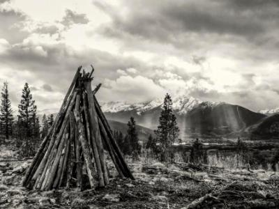 Rocky Mountain Teepee and Sunbeams