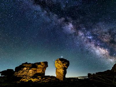 Milky Way over Trail Ridge Mushroom Rocks