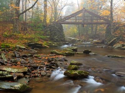 Platte Kill Hand Hewn Wooden Bridge