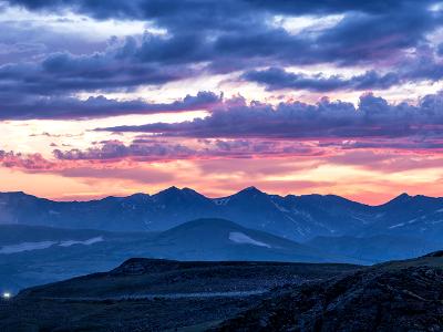 Never Summer Sunset Silhouette Panorama (Click for full width)