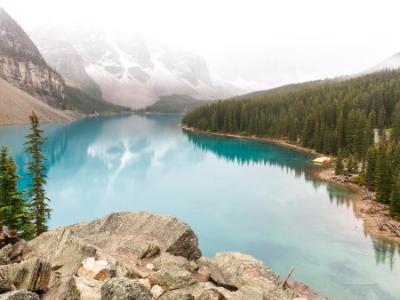 Foggy Morning Moraine Lake