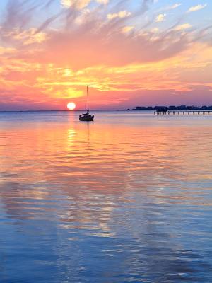 Gulf Breeze Sunset Reflections