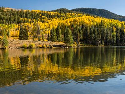 Lower Catacract Lake Autumn Panorama  (Click for full width)