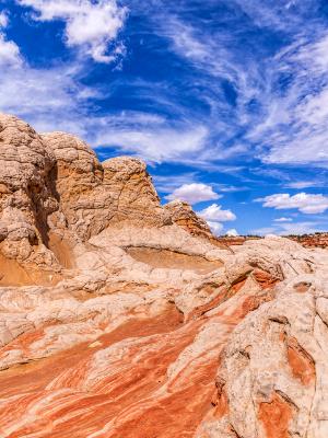 Swirling Rocks and Clouds