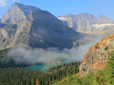 Foggy Grinnell Lake