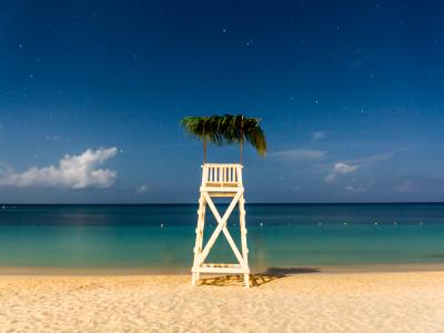 Moonlit Lifeguard Hut