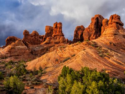 Swirling Textures of Land and Sky