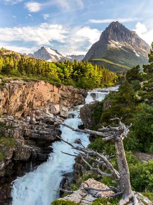 Grinnell Point and Swiftcurrent Falls