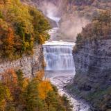 Middle Falls and Genesee River Dusk