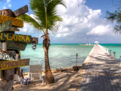 Rum Point Dock and Signpost