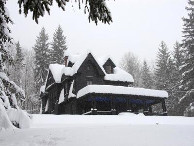 Black House in Snow