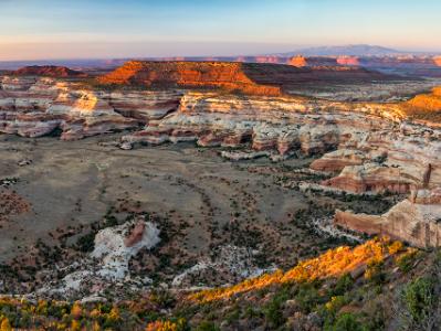 Cedar Mesa and Big Pocket from Cathedral Point (Click for full width)