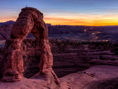 Delicate Arch Dusk Long Exposure