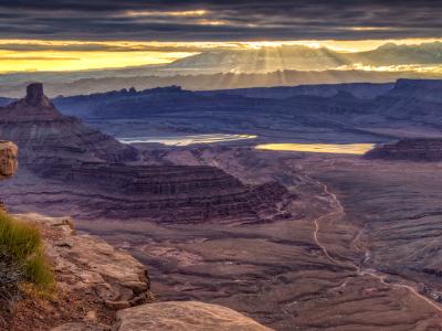 Light Rays Behind the La Sal Mountains