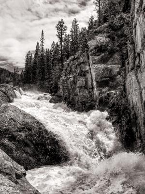 Poudre Falls Black & White