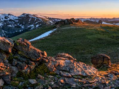 Tundra Communities Trail Sunset Panorama (click for full width)