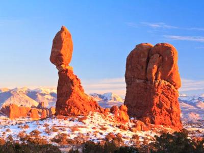 Balanced Rock Winter Panorama  (Click for full width)