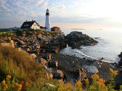 Portland Head Light & Flowers