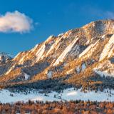 The Flatirons with Fresh Snow