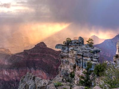 Cone of Sunlight over Grand Canyon