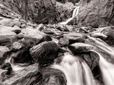 North Boulder Creek and Falls B&W