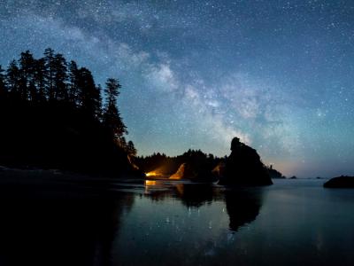 Milky Way over Ruby Beach