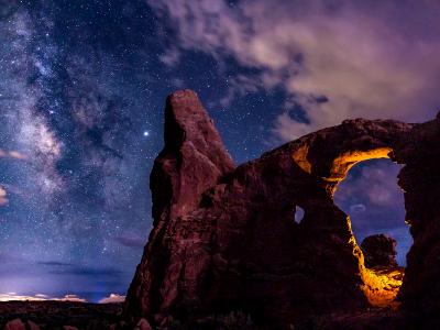 Antares and Milky Way over Turret Arch Antares and Milky Way over Turret Arch