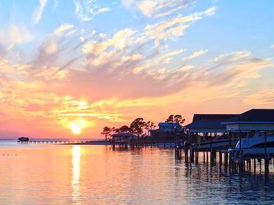 Gulf Breeze Boat House Sunset