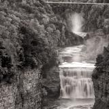 Letchworth Middle Falls Black and White