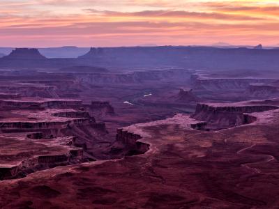 Green River Overlook Vivid White Rim Sunset Green River Overlook Vivid White Rim Sunset
